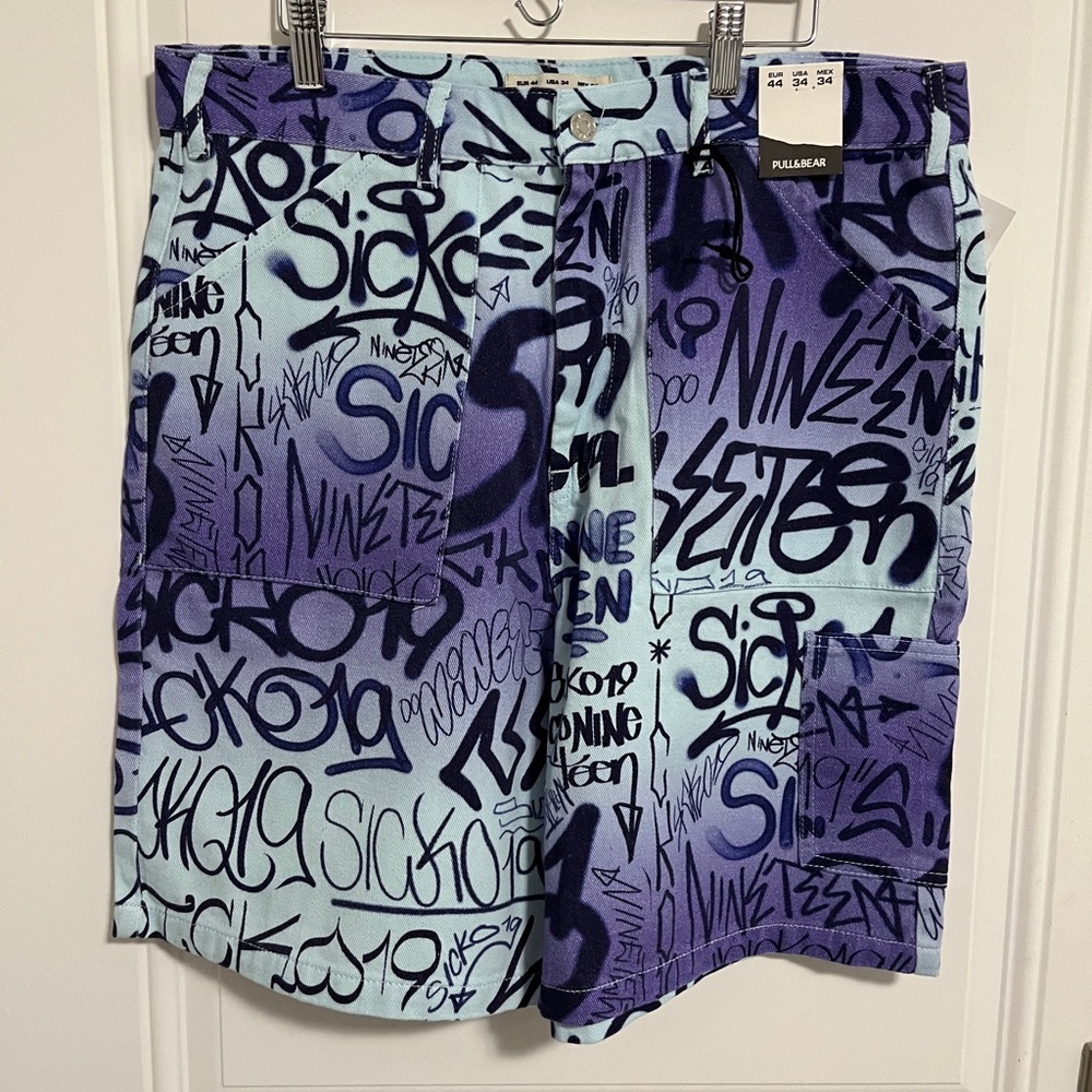 NWT - Pull & Bear x Sicko 19 Men’s Denim Shorts - Size 34